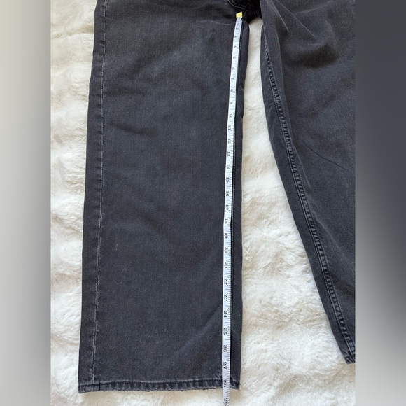 H&M Black High Rise Regular fit Straight Wide leg  Jeans-4 (S) - Picture 11 of 11